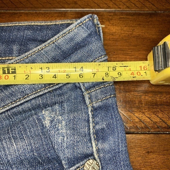 Machine Nouvelle Mode Size 3 28x30 Med Wash Distressed Denim Jeans DMP-11661 - Picture 6 of 10